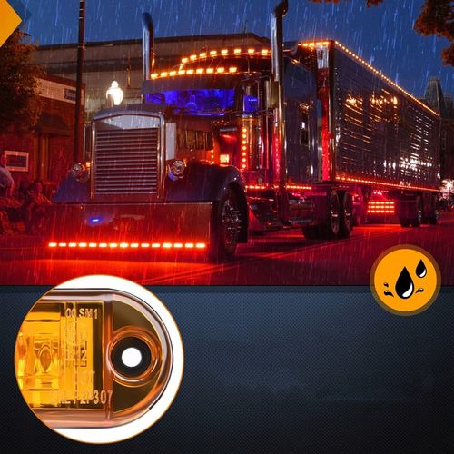 10x LAMPA OBRYSOWA OBRYSÓWKA DIODOWA LED POMARAŃCZOWA + ZESTAW ŚRUBEK na Arena.pl