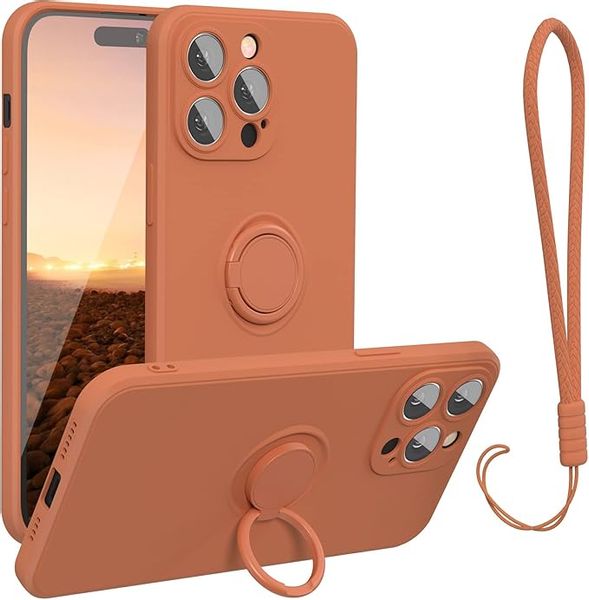 Etui ABITKU Ring Stand do iPhone'a 14 Pro Max 6,7 cala Pomarańcz zdjęcie 1