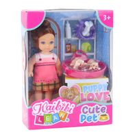 DLA DZIECI ZESTAW MINI LALECZKA Z DWOMA SZCZENIACZKAMI