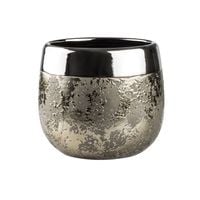 Doniczka Osłonka Ceramiczna MOON D 15 H 13 złota srebrna