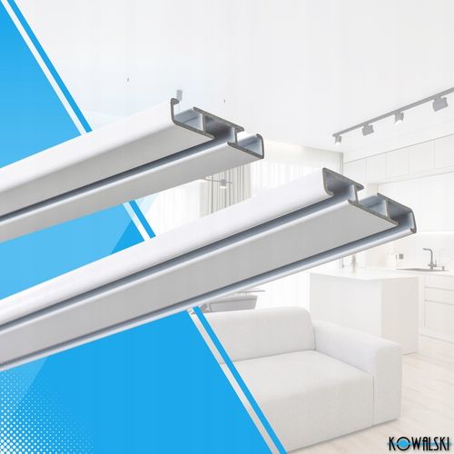 KOWALSKI SZYNA SUFITOWA ALUMINIOWA BIAŁA 200 CM POJEDYNCZA PODWÓJNA na Arena.pl