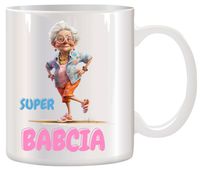 KUBEK Z NADRUKIEM ŚMIESZNY PREZENT DZIEŃ BABCI URODZINY IMIENINY BABCIA