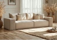 Duża elegancka sofa rozkładana PAS