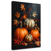 Obraz na płótnie, Jesienna kompozycja z dyniami dekoracja