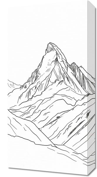 Obraz 30x60cm Górski Szkic zdjęcie 1