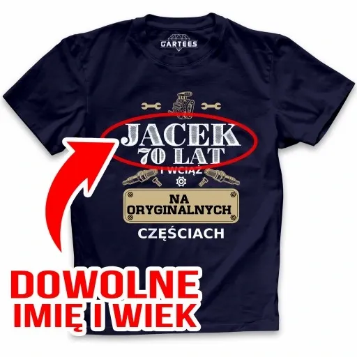 KOSZULKA MĘSKA PREZENT NA KAŻDE URODZINY 1-99 IMIĘ zdjęcie 4