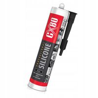 CX 80 Silikon PROFESJONALNY +380st olejoodporny CZARNY 310 ml