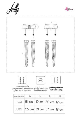 Pas do pończoch Jelly rozmiar - S/M na Arena.pl