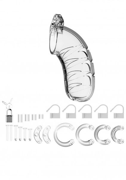 Model 04 - Chastity - 4.5" - Cock Cage - Transparent zdjęcie 1