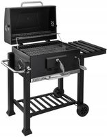 GRILL WĘGLOWY OGRODOWY DUŻY RUSZT POPIELNIK