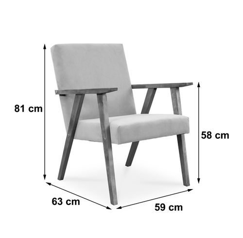 Fotel LISEK - PRL / zielony / noga orzech / PO14 na Arena.pl