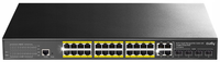 Switch 28-port Cudy GS2028PS4 1000Mb 24x PoE SFP Console RACK kamery IP DVR