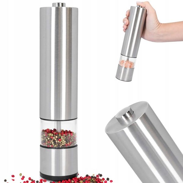 Elektryczny młynek do soli pieprzu stal nierdzewna zdjęcie 1