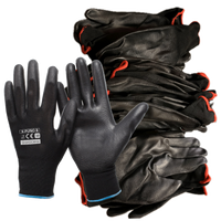 X-Puno Rękawice Powlekane Pu  Black Xl X 12