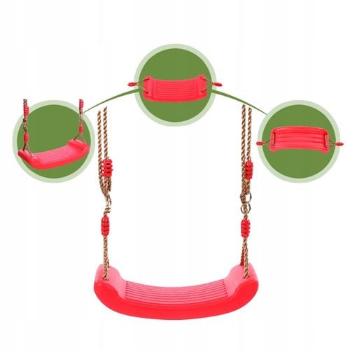 Huśtawka dziecięca czerwona na Arena.pl