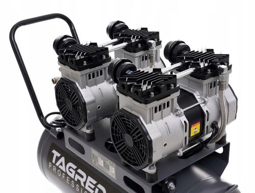 PROFESJONALNY KOMPRESOR BEZOLEJOWY 10 BAR 50L 4 TŁOKI CICHY MOCNY na Arena.pl