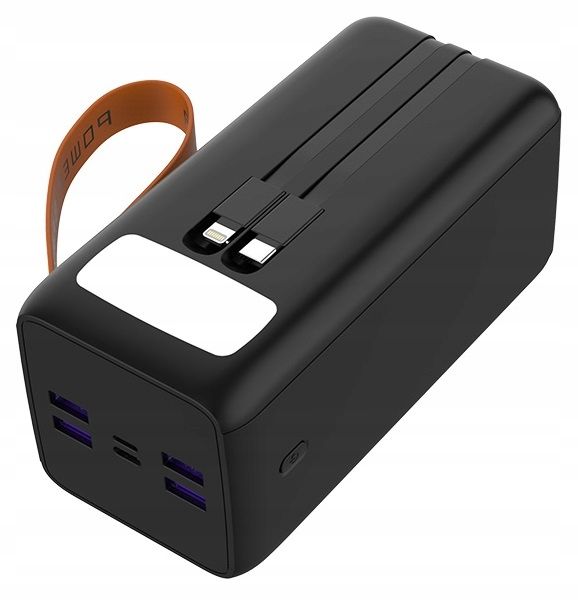 POWERBANK SZYBKI MOCNY USB-C Lightning 50000mAh PD QC 3.0 22.5W + kable zdjęcie 5