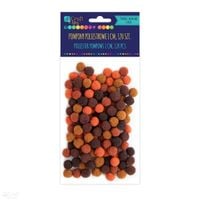 pompony poliestrowe 1cm mix brązowy 120 szt.2929