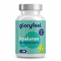 KWAS HIALURONOWY 525 mg zdrowa skóra paznokcie vegan 90 kapsułek gloryfeel