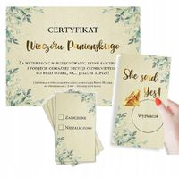 CERTYFIKAT + GRY na Wieczór Panieński BOHO ZŁOTE