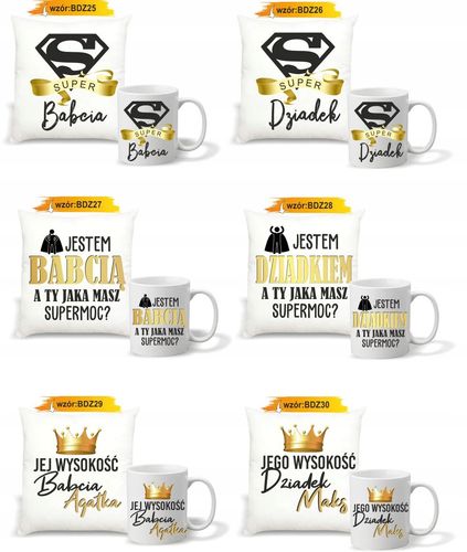 FOTO PODUSZKA KUBEK z życzeniami Dla BABCI DZIEŃ na Arena.pl