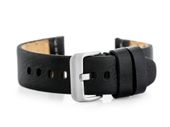 Pasek skórzany do zegarka W69 czarny - 22mm