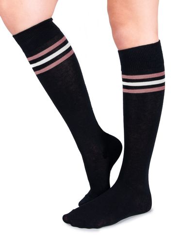 Podkolanówki dziewczęce w paski czarne 27-30 YOCLUB na Arena.pl