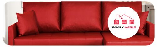 Narożnik rozkładany z funkcją spania ekoskóra Varius rogówka Family Meble na Arena.pl