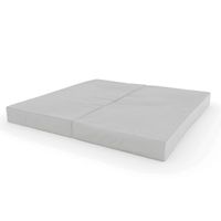 Składany materac dwuczęściowy pod drabinkę 100x100x10 cm Kometa popielaty