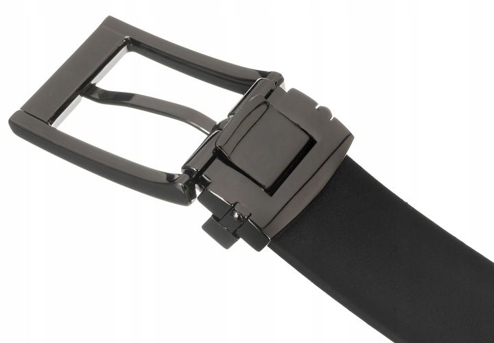 PETERSON męski pasek do spodni garnituru skórzany elegancki + pudełko zdjęcie 10