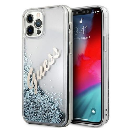 Guess GUHCP12LGLVSBL iPhone 12 Pro Max 6,7" niebieski hardcase Glitter na Arena.pl