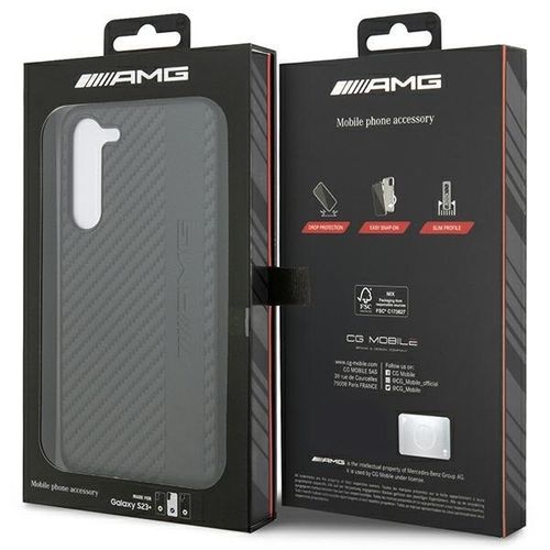 AMG AMHCS23MBLSCA S23+ S916 czarny/black hardcase Carbon Stripe&Embossed na Arena.pl