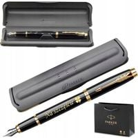 Pióro Wieczne Parker Im Czarne GT z Grawerem na Prezent Złocenia Walentynki