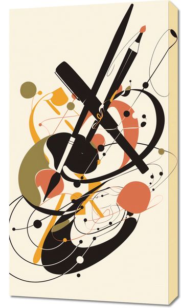 Obraz 50x90cm Abstrakcyjny Rapsod zdjęcie 1