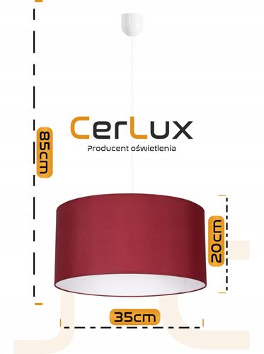 Lampa wisząca ABAŻUR 35 cm na Arena.pl