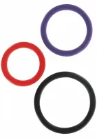 toyjoy triple rings multicolor 3 pcs - zestaw trzech anatomicznych