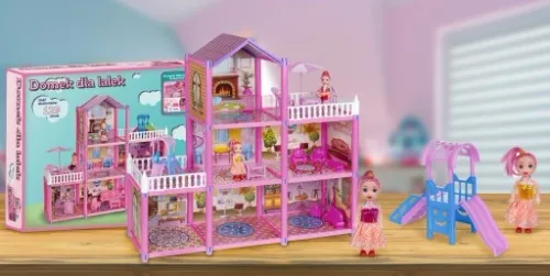 DOMEK DLA LALEK 2 LALKI MEBLE 129 ELEMENTÓW DUŻY na Arena.pl