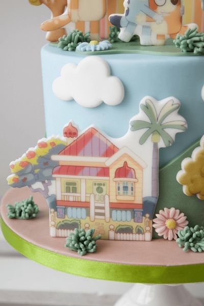 Wydruk Opłatek Tort Zestaw BLUEY 8 El + GRATIS Tabliczka Napisem BLUE zdjęcie 7