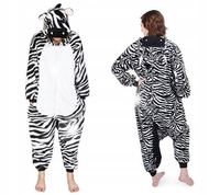 ZEBRA ONESIE PIŻAMA DRES KOSTIUM PRZEBRANIE KIGURUMI M