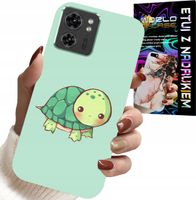 ETUI DO MOTOROLA EDGE 40 - SŁODKIE ŻÓŁWKI WZORY DLA DZIECI + FOLIA