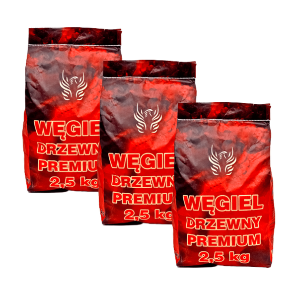 3x Węgiel drzewny do grilla 2,5kg zdjęcie 1