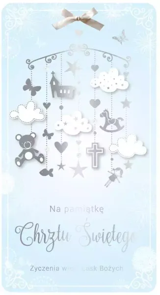 Karnet Pm-079 Chrzest (Niebieski) zdjęcie 1