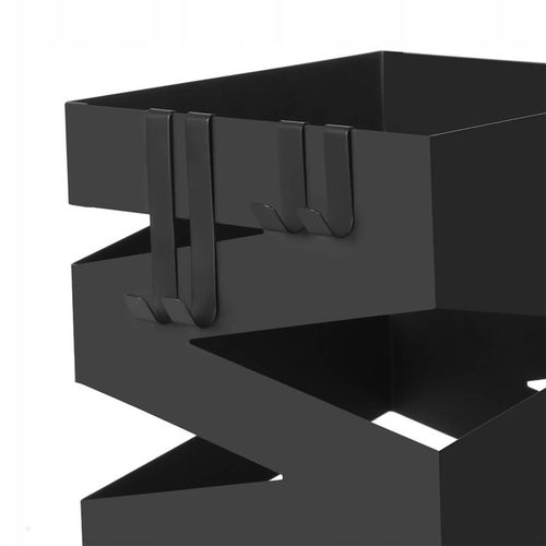 Stojak na parasole METALOWY z ociekaczem abażur czarny +4 HACZYKI na Arena.pl