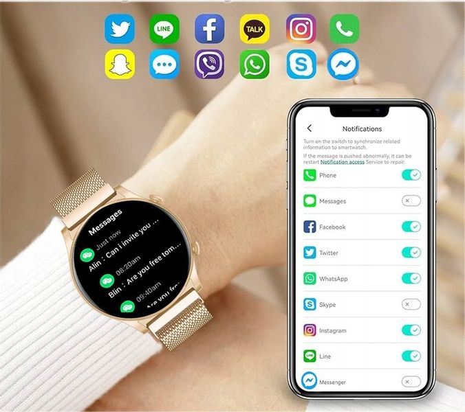 SMARTWATCH ZEGAREK DAMSKI POLSKIE MENU ROZMOWY ZDROWIE SPORT AMOLED 4 PASKI zdjęcie 4