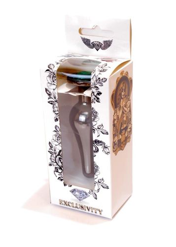 Plug-Jewellery Dark Silver Butt Plug- Green na Arena.pl