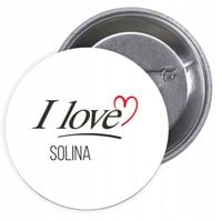 Przypinki buttony I LOVE SOLINA z grafiką