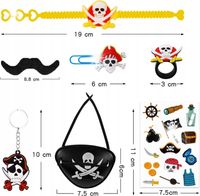 AKCESORIA DODATKI DO KOSTIUMU PIRATA PRZEBRANIE ZABAWKI PREZENT HALLOWEEN