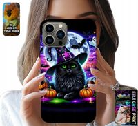 ETUI DO IPHONE 13 PRO - CZARNY KOTEK HALLOWEEN SALEM DYNIA WZORY