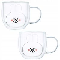 2 x Szklanki termiczne 280 ml dla dzieci komplet 2 sztuki królik MG Home Ki