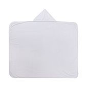 Kocyk Minky z kapturem 150 x 130 cm do sublimacji - biały